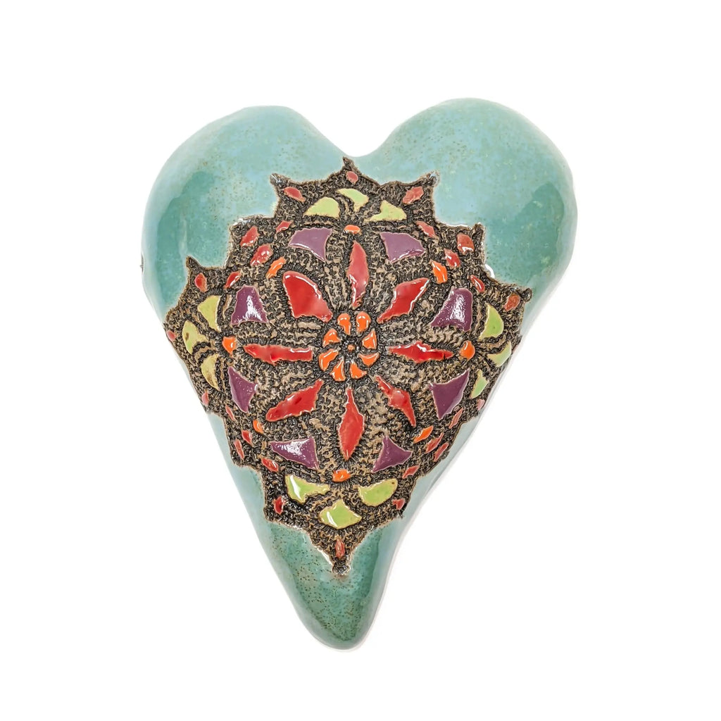 Turquoise Dream Heart Earthen Vessel Gallery